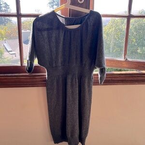 Beautiful and elegant grey pure cashmere Anthropologie Qi dress.